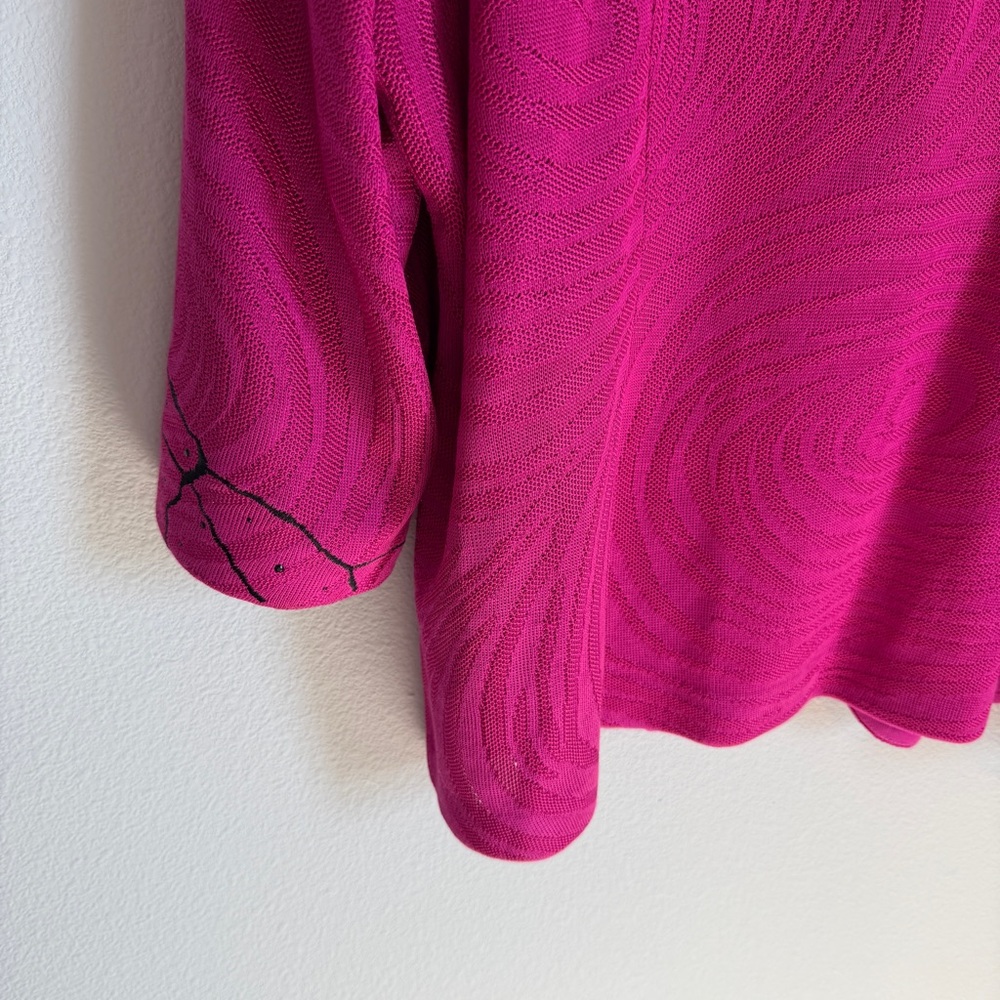 Ming Wang Bold Pink Single-Button Open Front Jack… - image 7